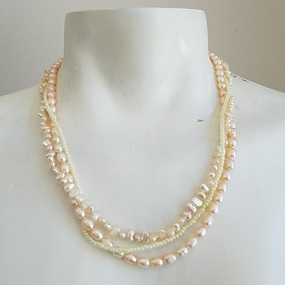 Triple Strand Pearl Necklace